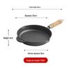 ZISIZ Wooden Handle Cast Iron Frying Pan