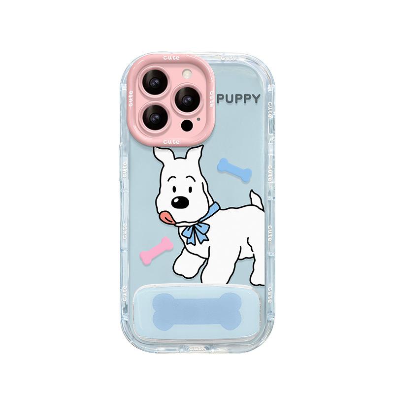 Bone puppy for apple 17 cute phone case iphone16e mirror holder 14 cute 15 cartoon girl