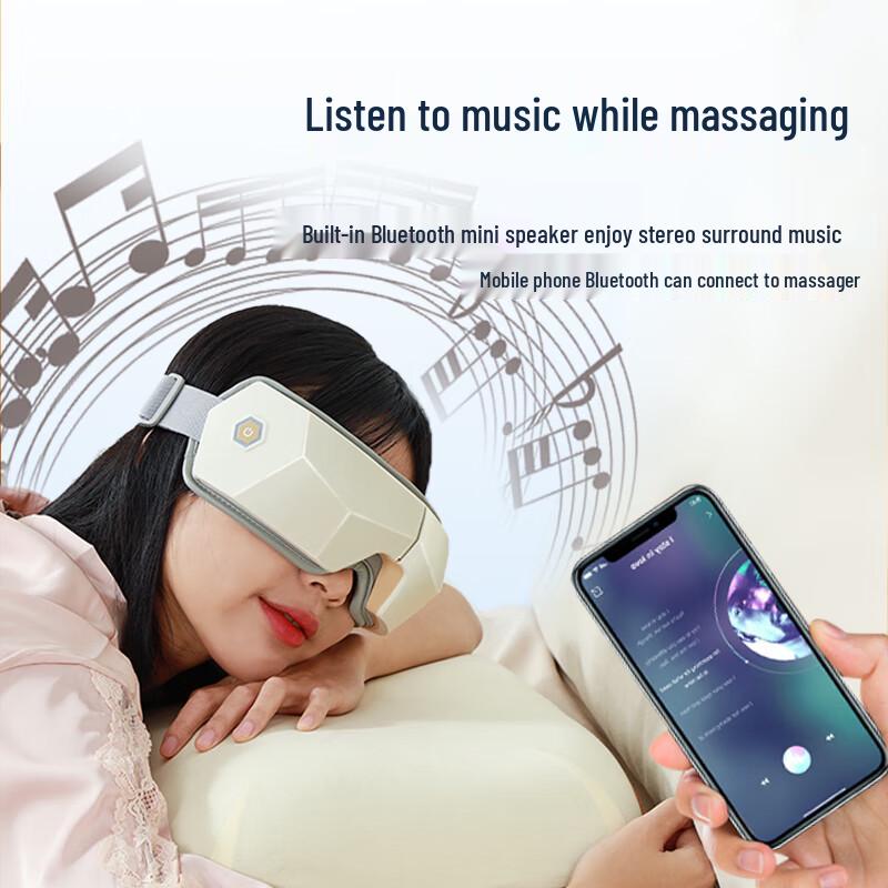 Smart Eye Massager with Heat and Bluetooth Music CN plug (adapter included)
