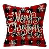 Christmas Cushion Cover Xmas Decorative Farmhouse Buffalo Check Pillowcase Holiday Party Decor Pillow Cover for Living Room Seat