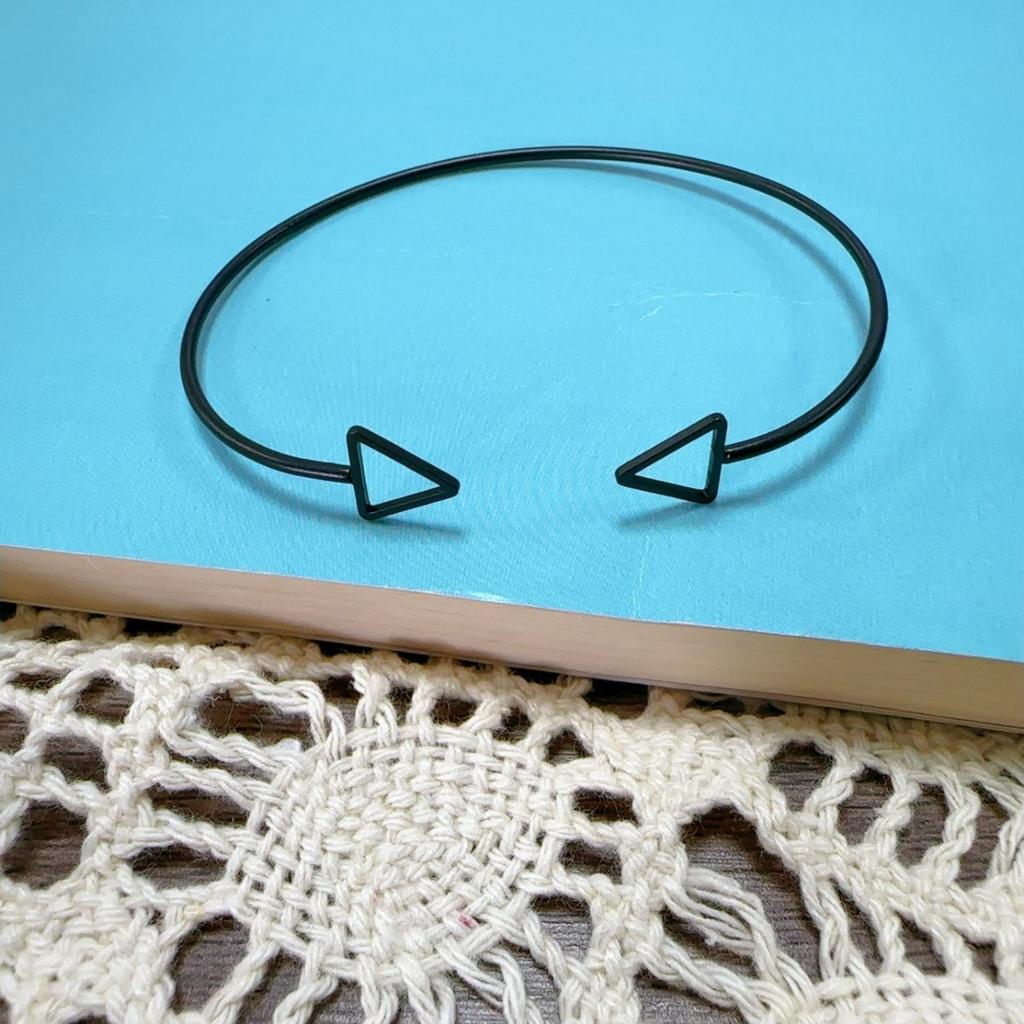 Simple Hundred Matching Glossy Bracelet Female Garlic Bracelet c-Shaped Double Bead Opening Adjustable Bracelet