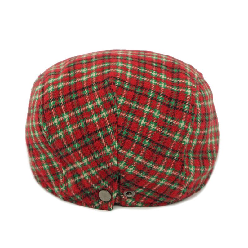 Beret w kratę jesienno-zimowy Męska czapka z daszkiem Damska Brytyjska Retro Postępowa Czapka Czapka Malarska