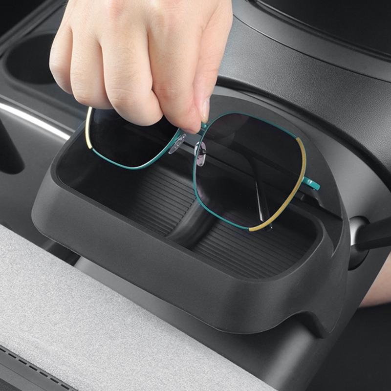 ABS Steering Wheel Phone Mount Eyewear Case Compact Storage No Obstructions Wheel Organizers Quick Fixing for Vehicle 