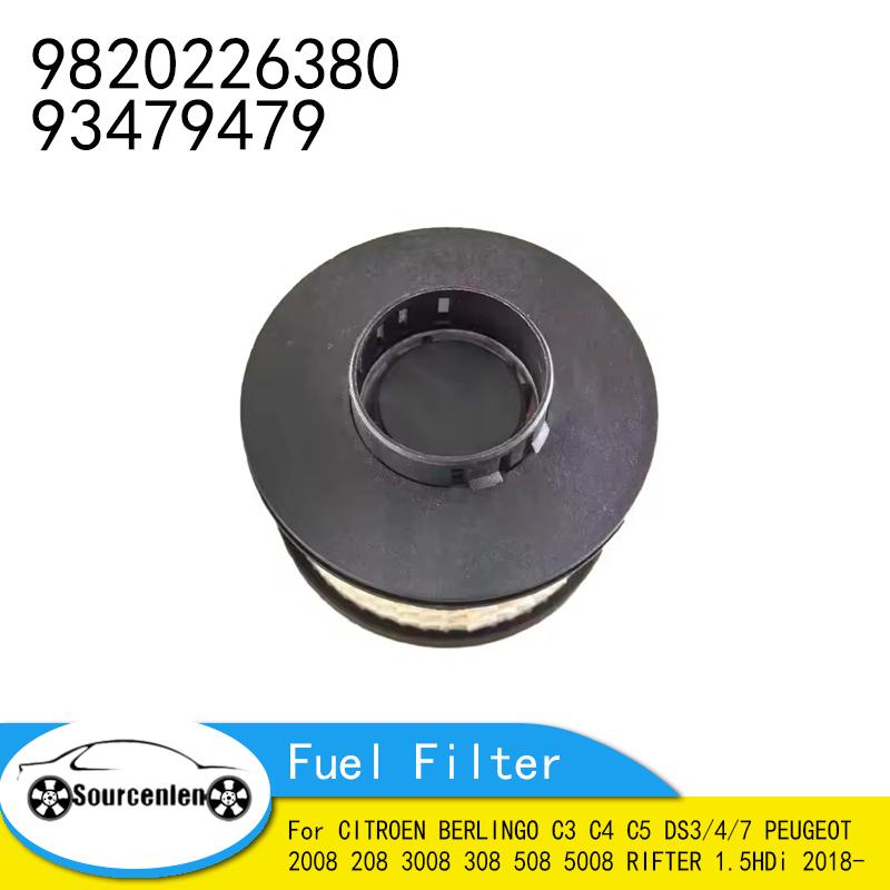 

986380 93479479 Car Fuel Filter For CITROEN BERLINGO C3 C4 C5 DS3/4/7 PEUGEOT 2008 208 3008 308 508 5008 RIFTER 1.5HDi 2018- 1 PCS