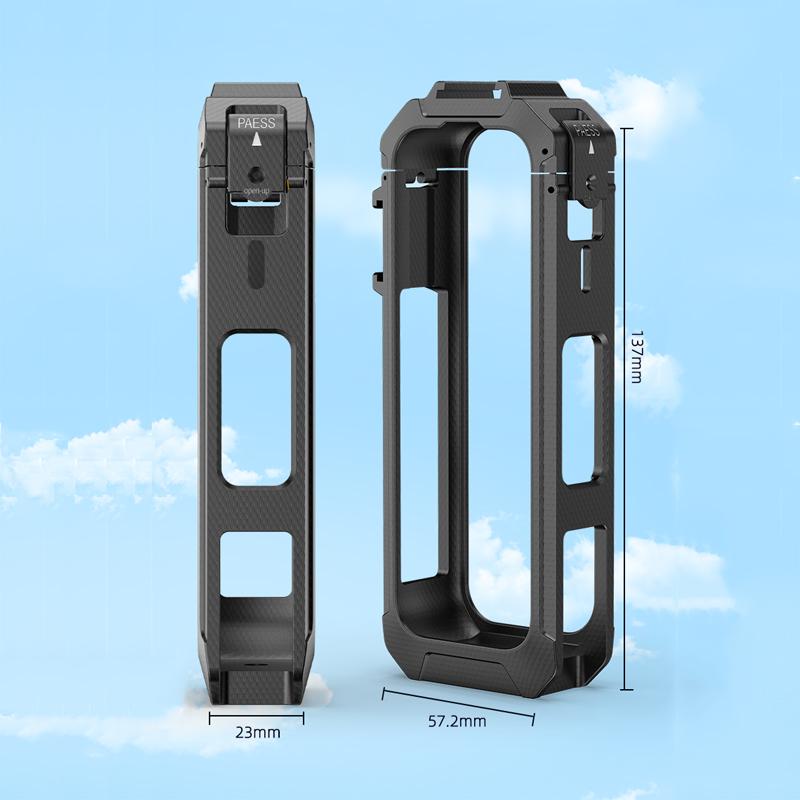 Quick Detachable Magnetic Base Frame Case for Insta360 X5 Anti Fall Plastic Frame for Insta360 X5 Camera Mount Accessories