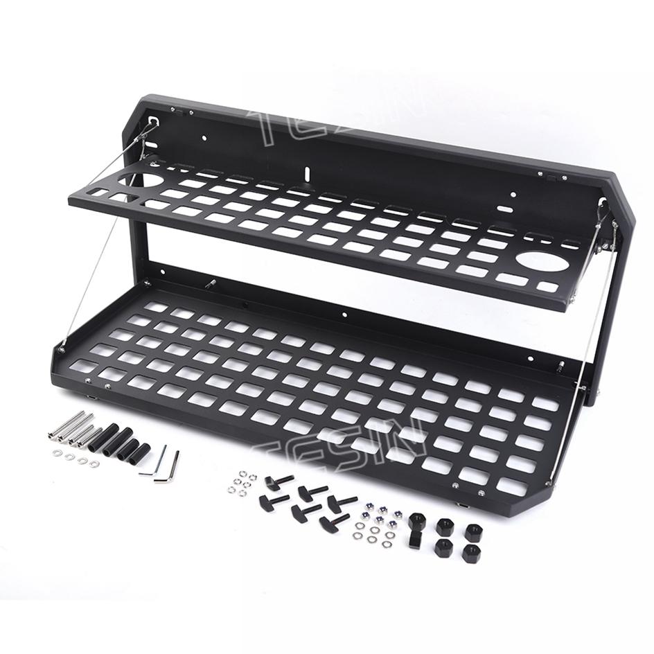 TESIN Car Tailgate Table Rear Door Foldable Shelf Cargo Luggage Storage Rack for Jeep Wrangler JK JL 2007-2022 2023 Accessories
