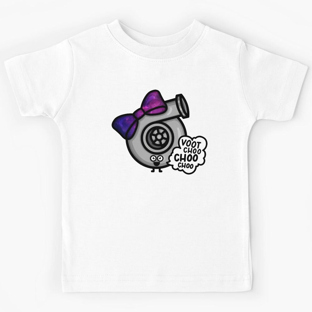 What Does The Cutest Turbo say - Dark Purple/Pink Galaxy Bow Kids T-Shirt 140