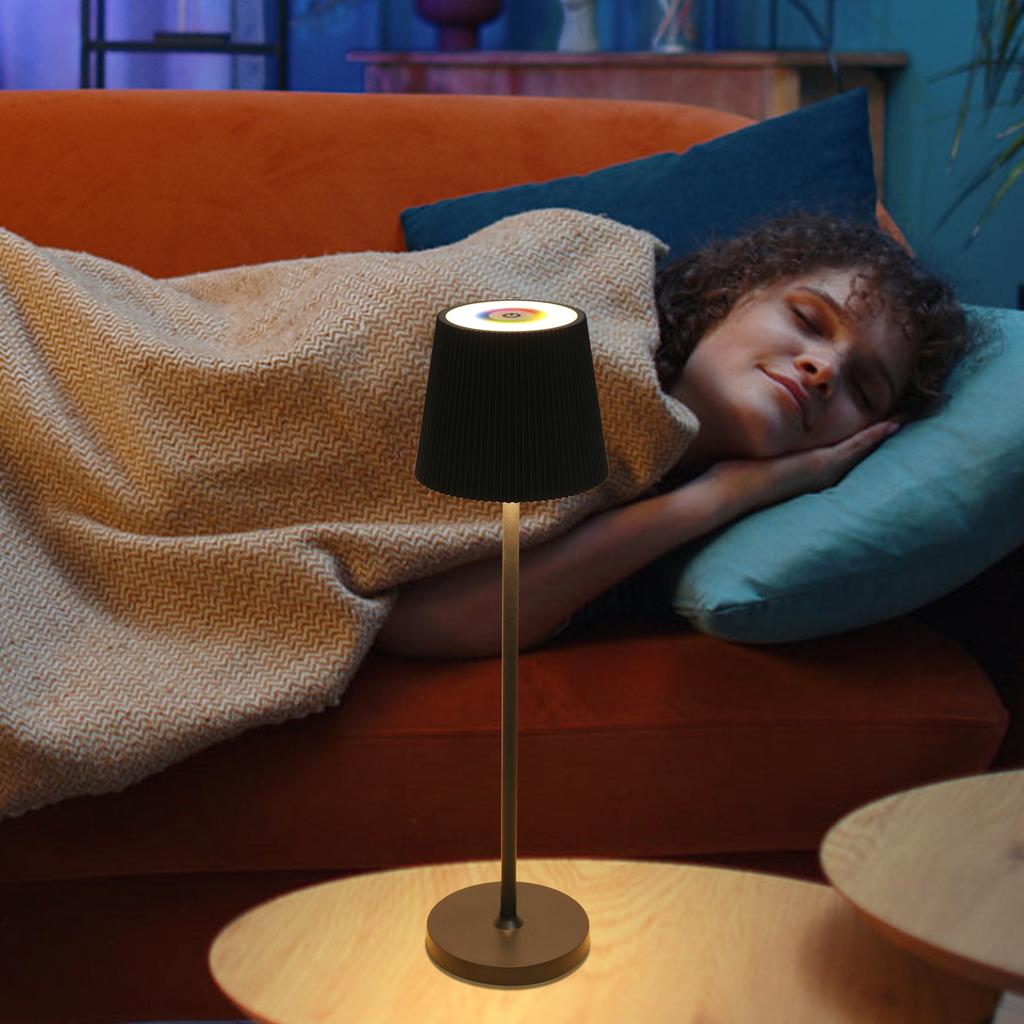 Rechargeable Desk Lamp Metal Texture RGB Ambient Light Creative Desk Lamp Neutral/White/Warm/RGB