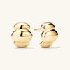 Geometric Horn-Shaped Stud Earrings Women Sterling With 18K Gold Plating Modern Minimalist Fashion Jewelry