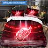 3PCS Red Wings Printed Bedding Set For Bedroom Dormitory,  Includes 1 Duvet Cover & 2 Pillowcases for All Seasons Home Decor Fan Gifts