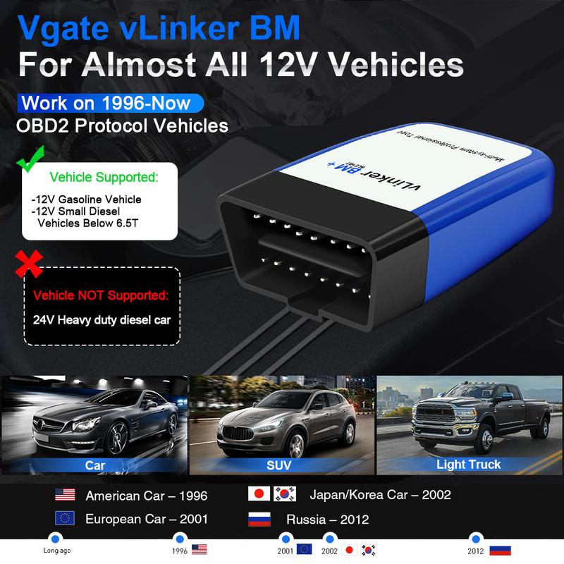 Vgate vLinker BM ELM327 V2.2 For Bimmercode Scanner OBDII Bluetooth 4.0 OBD 2 OBD2 Car Diagnostic ELM 327 V1 5 Auto Tool