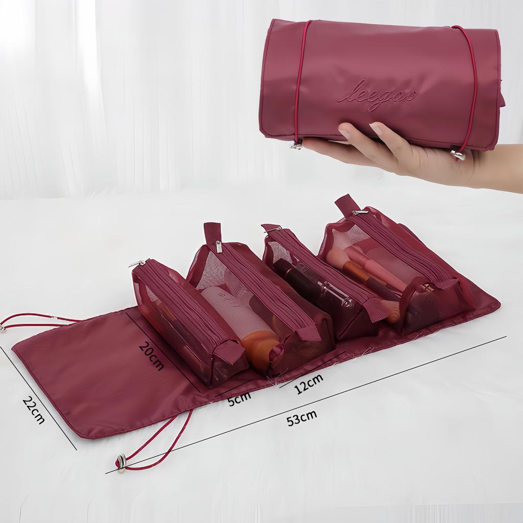 Detachable Makeup Bag Simple Women's Foldable Travel Cosmetic Storage Organizer Wash Bag Toiletry Bag