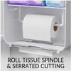 Waterproof No-Drill Wall Mount Toilet Paper Holder, Roll & Tissue Universal White 1/2 Pack For Bathroom Washroom Home Daily Use