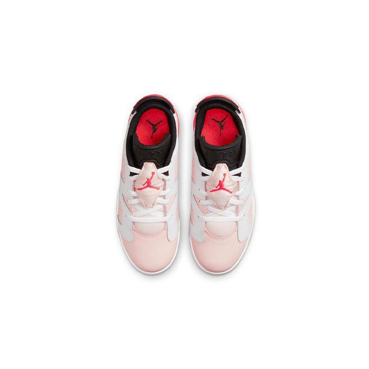 Air Jordan 6 Retro Low PS Atmosphere Kids Sneakers White Infrared-23 Black DV3528-102