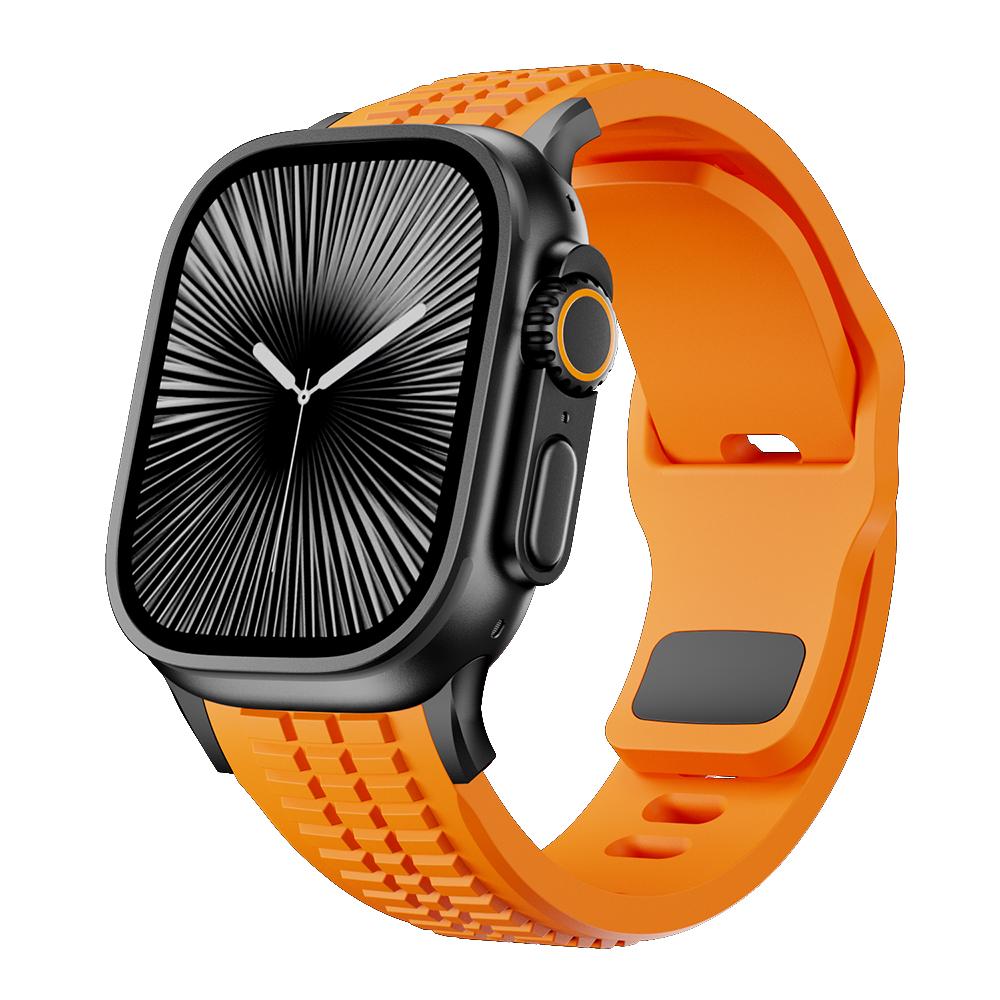 Luxury Silicone Band For Apple Watch Ultra 3 49mm Series 11 10 46mm Sports Bracelet For iWatch 9 8 7 6 SE 45mm 44mm Strap Correa