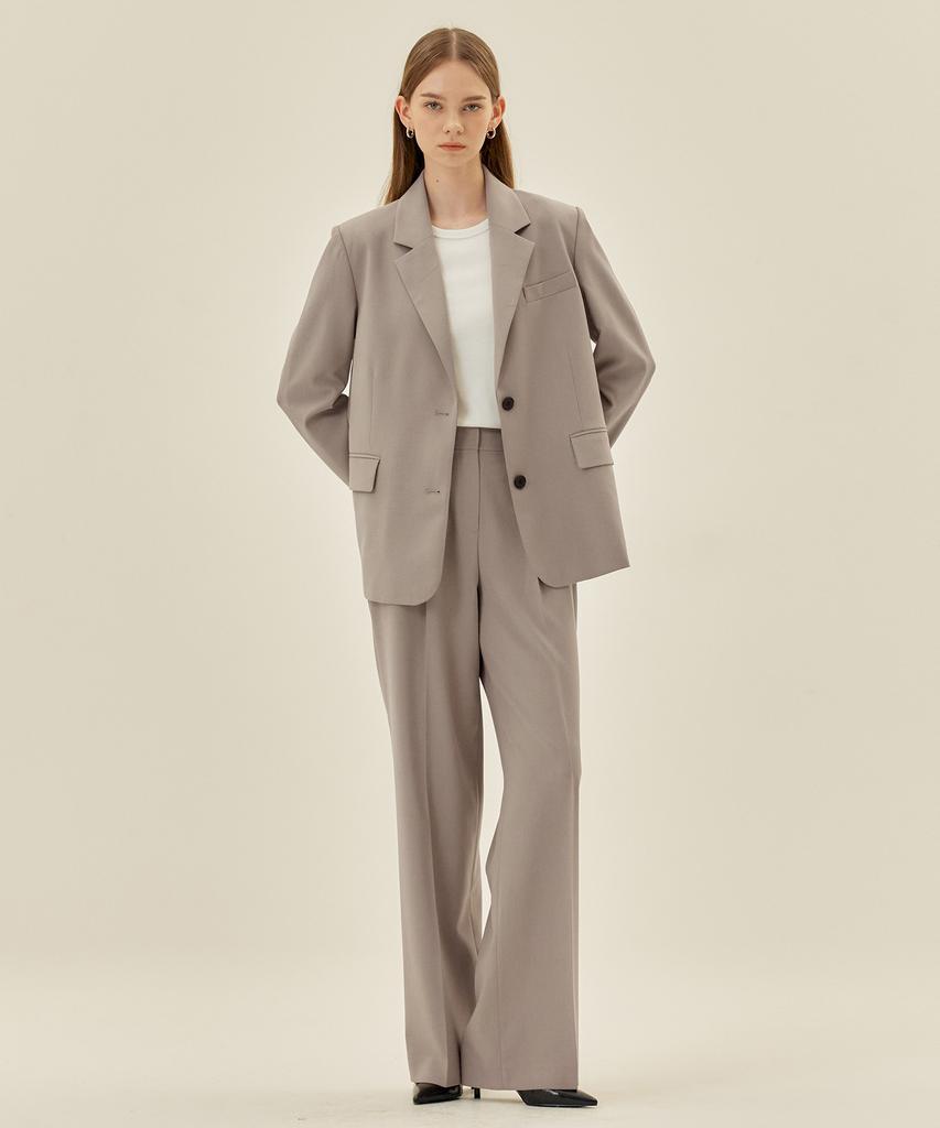 MIND BRIDGE WOMEN [W] Single-Pleat Wide Slacks - 2 Colors