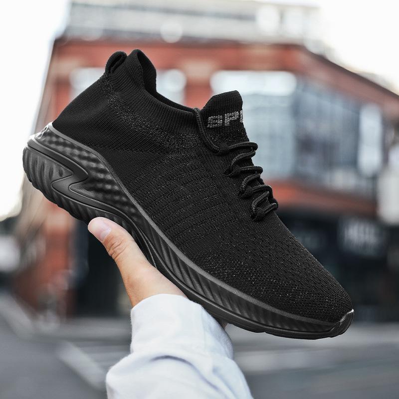 Herbst neue fly-woven Paar Sportschuhe sind heiß, leichte Übergrößen Laufschuhe, Schnür-vielseitige Freizeitherrschuhe