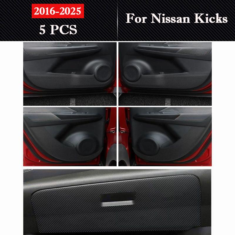 For Nissan Kicks 2016-2026 Car Door Anti Kick Pad Glove Box Protection Sticker Mats Scratch Resistant Film Interior Accessories