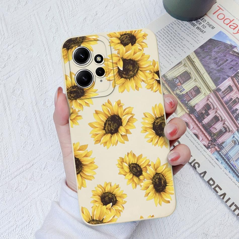 Cases For Xiaomi Redmi Note 12 12S 4G 5G Cute Patterned Liquid Silicone Anti Knock Back Cover For Redmi Note 12 S Funda Bumper
