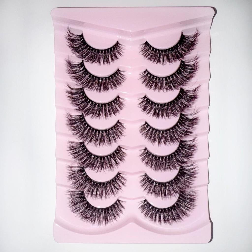10 Pairs Of Fluffy False Eyelashes Set, Creating Natural Curled Eyelashes, Girl Group's Thick And Full False Eyelashes