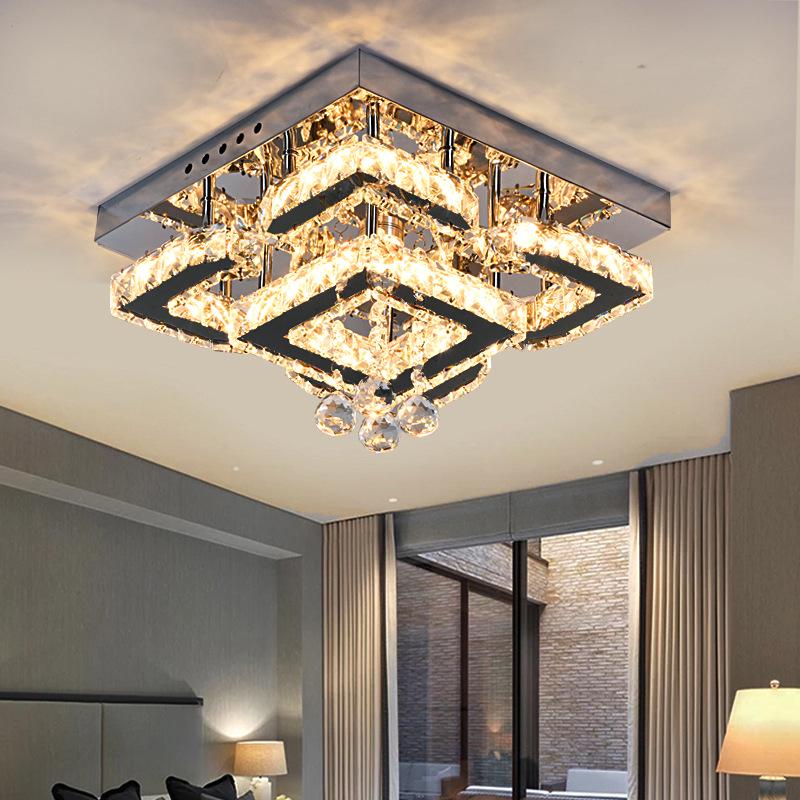 Moderne LED Kristall Blumen Deckenleuchte für Schlafzimmer und Arbeitszimmer