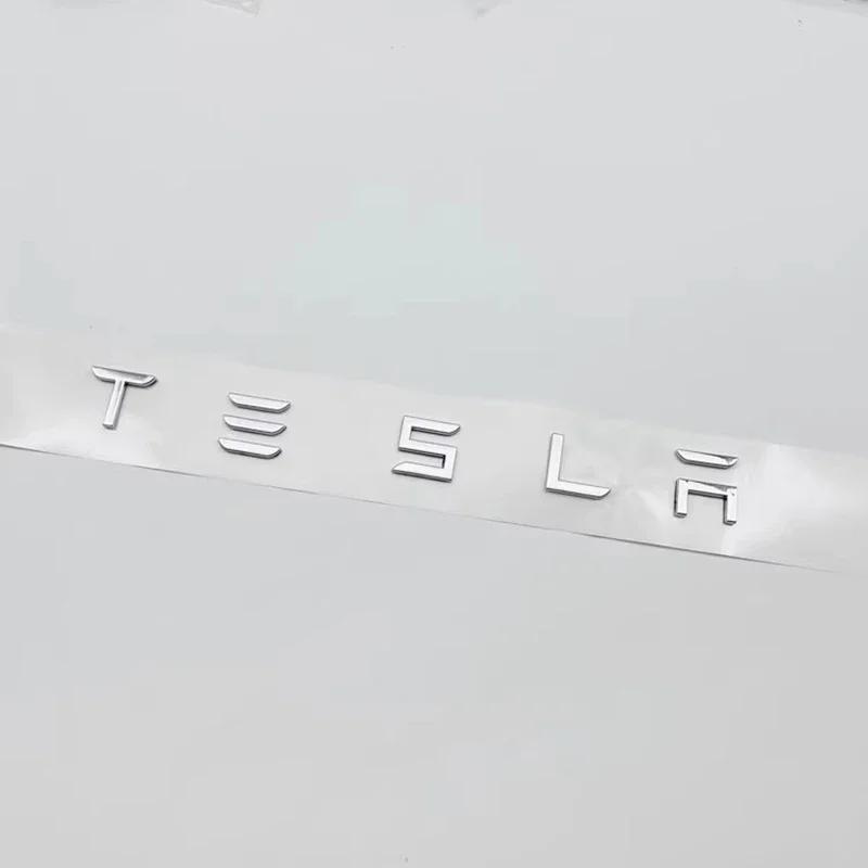 

Car Logo Sticker Trunk Label Decals Decoration Accessories For Tesla Model 3 Model S X Y Cybertruck Roadster SpaceX front 1pc серебряный