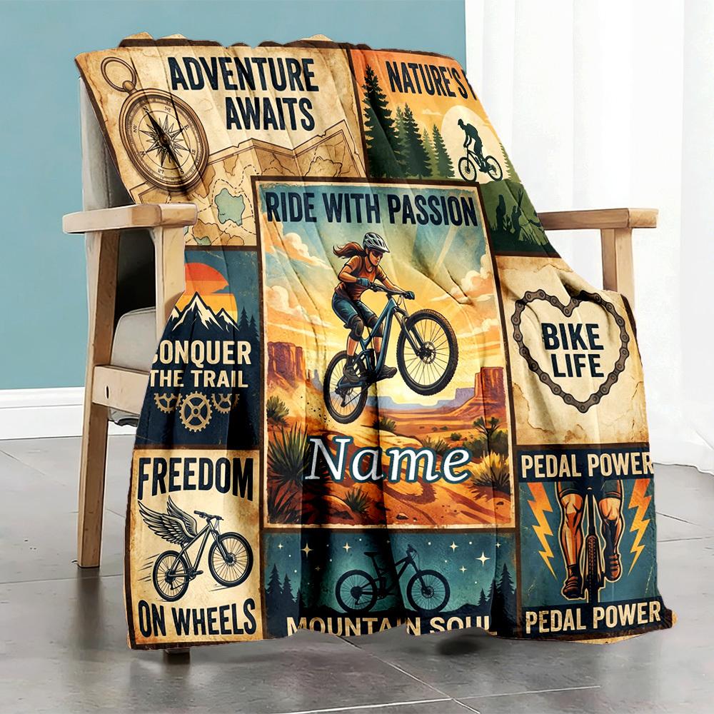 Adventure Awaits Home Blanket Customize Your Names Comfortable Soft Lightweight Allseason Multipurpose Blanket For Picnics Sofas Offices Beds Living