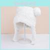 Cute Plush Bear Earmuff Hat With Windproof Technology For Girls Winter Wear