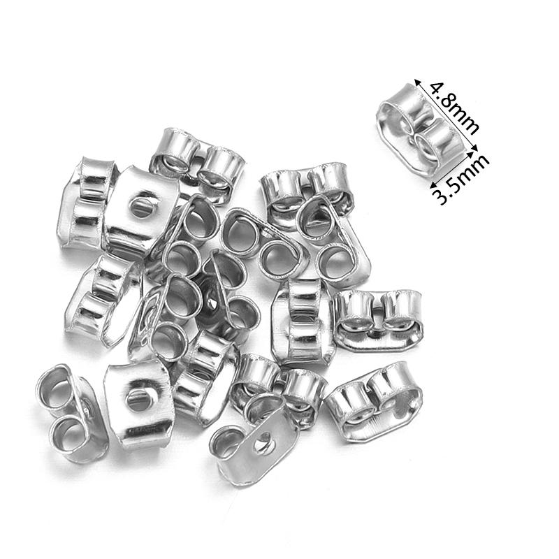 100pcs/Lot Rubber Ear Backs Stopper Earnuts Stud Earring Back Supplies For DIY Jewelry Findings Making Accessories Wholesale