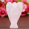 Pink   Quartz Carved Angel Decoration Healing Stone Gemstone Decor, Perfect Gift for Family Friends