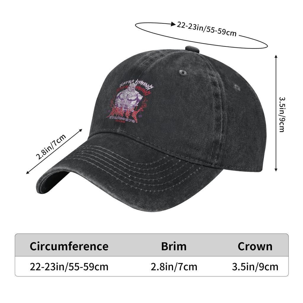 Kaiju No.8 Digital Metal Unisex Women Baseball Caps Monster Anime Distressed Denim Hats Cap Vintage Outdoor Adjustable Fit Headwear