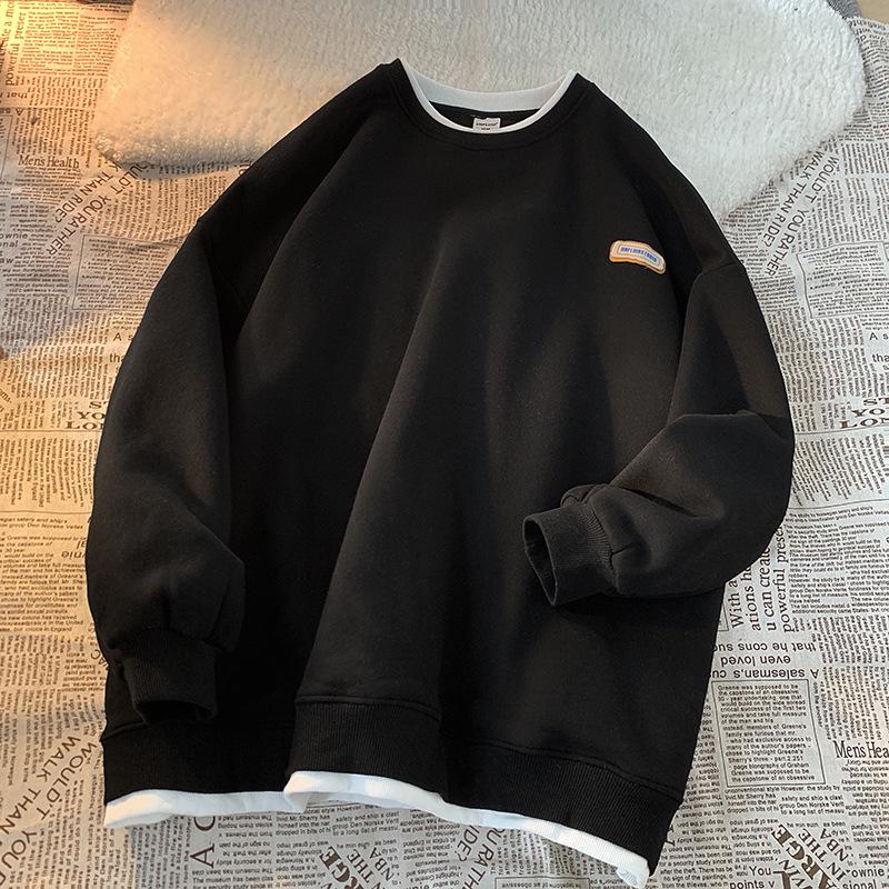 „Unisex Grünes Oversize Sweatshirt im Hong Kong Style – Frühlings-/Herbst-Zweiteiler-Look für Paare“