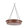 Bird Bath Hanging Bird Feeder Round Plastic Hanging Bird Feeder Tray Outdoor Bird Bath Tray Brown