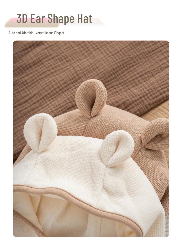 Infant Fleece-Lined Ear Protection Hat & Scarf Set for Boys/Girls (Autumn/Winter)