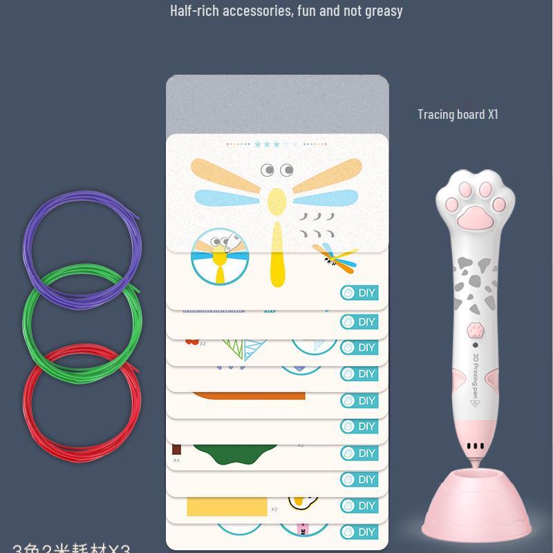 Handmade 3D Printed DIY Toys Set with Low-Temperature 3D Printing Pen
