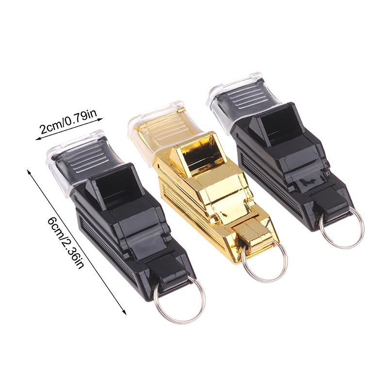 Professional Football Referee Whistles With Lanyard Box Big Sound Plastic Whistles Basketball Whistles Coach Equipment