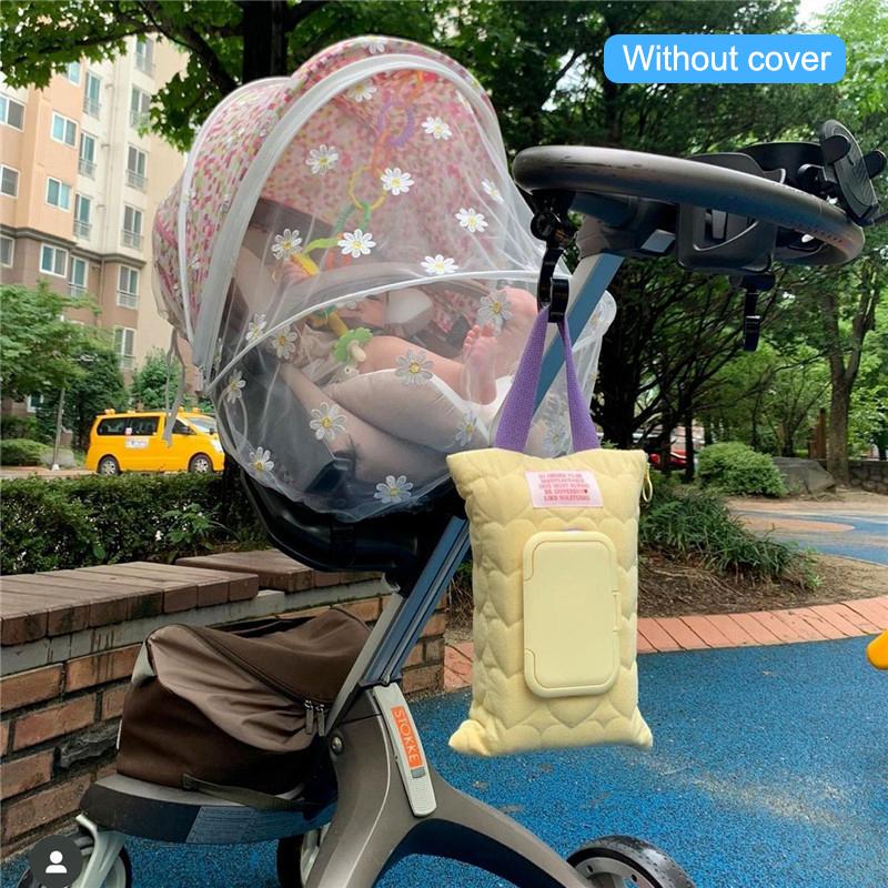 

Ins Сумка для детской коляски Чехол для салфеток Чехол для детской коляски Подвесная сумка Держатель для бумаги Хранение Коробка для салфеток в машине жёлтый