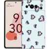 Cute Cat Dog Paw Love Phone Case For Google Pixel 8 7 6 Pro 6A 7A 5G Soft Silicone Shockproof TPU Black Cover Fundas