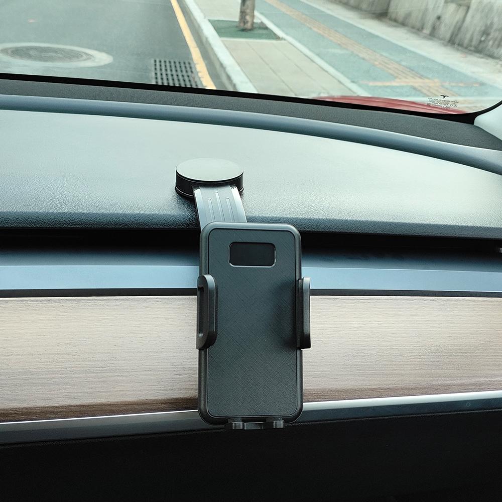 China Car Mount Phone Holder 3M Adhesive Dashboard Aluminum Tube Flexible Phone Holder for Table & All CAR
