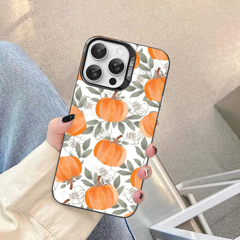 Pumpkin Phone Case For IPhone 16 15 14 13 12 11 Pro Max X XR XSMAX 8 7 Plus Matte Shockproof Back Cover