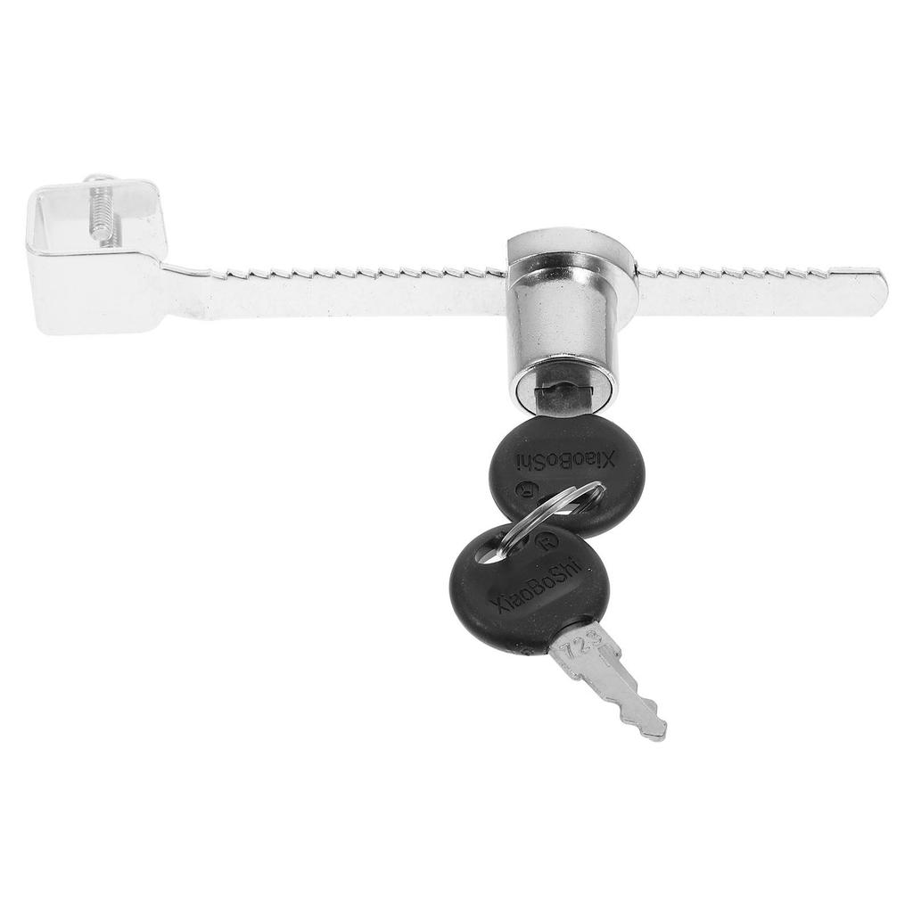 1Set Ice Cream Freezer Sliding Door Lock with Keys Ratchet Security Lock for Refrigerator Display Showcase Slide Door Locks
