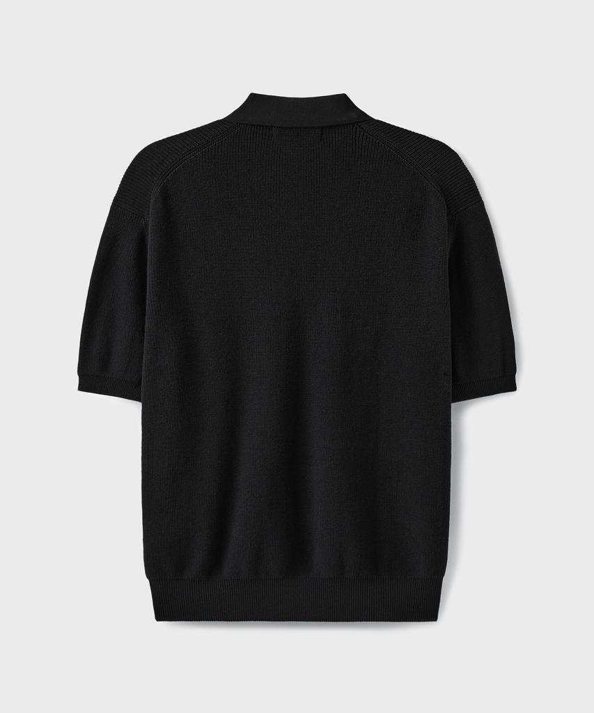 Beulaendideu Hard Twist Resort Polo Knit [Black]