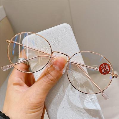 Vintage Runde TR90 Blaulichtfilter Lesebrille für Senioren