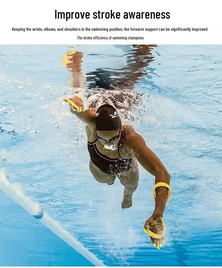 Swimming Aid Elbow Corrector: Silicone Hand Paddles for All Strokes