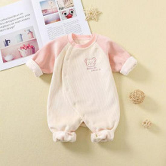 Super Söt Långärmad Baby Overall för Pojkar och Flickor - Idealisk för Vår och Höst, Perfekt för Utomhuslek!