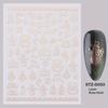 3D Nail Art Sticker Christmas Sticker Nail Rose Gold Glitter Snowflake Applique Nail Manicure Winter