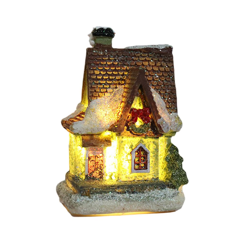 Christmas Village LED Lighted Village Houses,Christmas Village Collection Indoor Room Decor Collectible Buildings