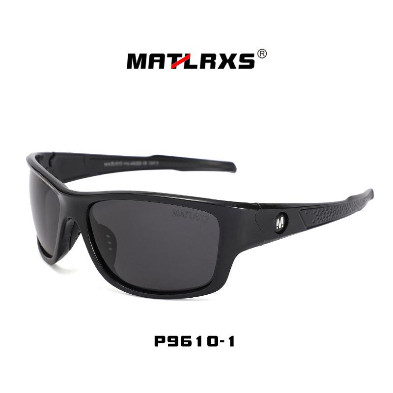 2026New polarized sports outdoor fishing sunglasses for sun protection, suitable for men and women, drivers and hikers9610 C1-Bright Black