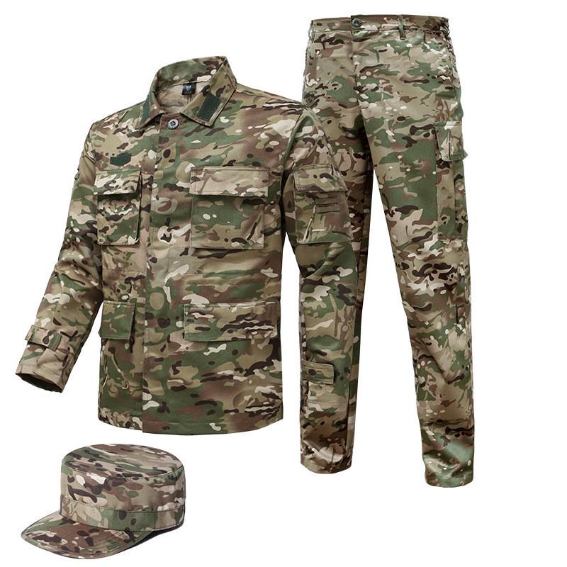 Unisex Camouflage Suit Set: Durable, Breathable Military Training and Outdoor Work Uniform