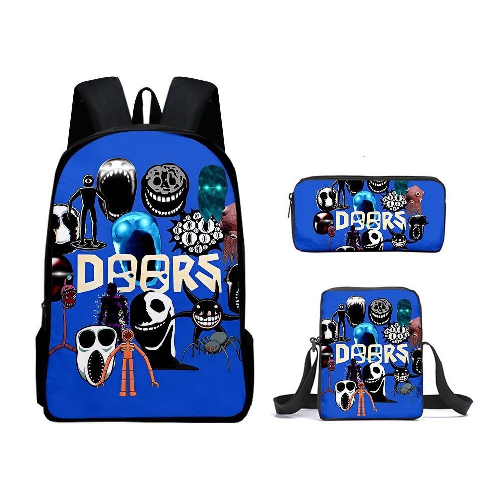 Roblox Doors Kids School Backpack With Breathable Oxford Material For Elementary Students